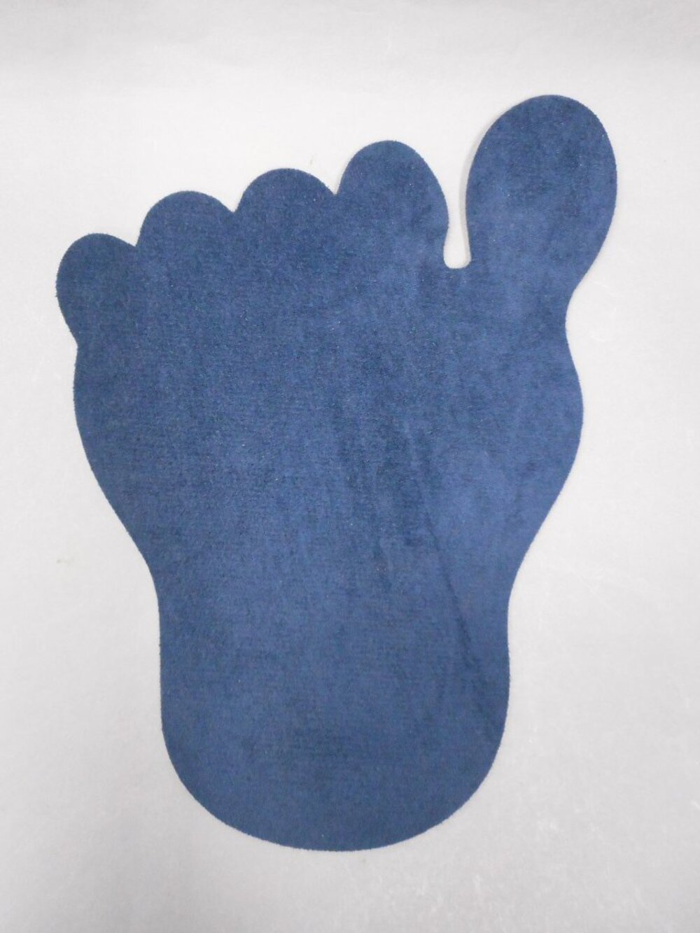 Mouse Pad Foot Shaped - Dark Blue Suede - NWOT - Fun Gift